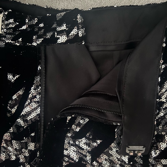 HALPERN Sequin Black and Silver Women's Pants - Picture 6 of 16